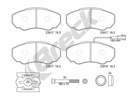 Set placute frana,frana disc 23917 00 703 10 BRECK